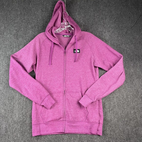 The North Face Pink Hooded Zip Up Sweatshirt Hoodie Small Jacket Activewear EUC - Picture 1 of 7